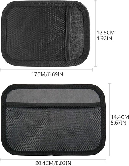 INNOLIFE Car Net Pocket Side Clutter Scattered Storage Phone Holder Strong Paste Organizer 8"x5.75"(1pcs L+1 pcs S)
