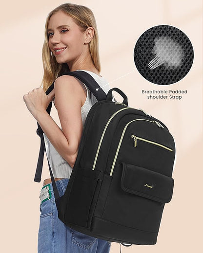 LOVEVOOK Laptop Backpack for Women,15.6 Inch Fashion Travel Backpack with USB,Large Capacity Backpack Purse,Water-resistant fits College Work Business Travel