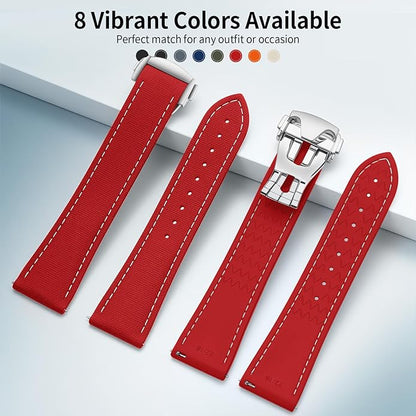 ULLCHRO Watch Strap Watch Band 20mm 22mm Man Waterproof Quick Release Bands Sport Replacement Strap Soft FKM Rubber Watchband