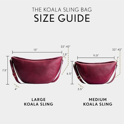 Portland Leather Goods Koala Sling Bag – Leather Sling with Adjustable Strap – Handmade from the Finest Full-Grain Hides