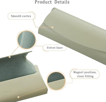 LifeArt Eyeglass Case Hard Shell, Portable Sunglass Case for Women and Men, fashionable PU Leather Eyeglass Case, Lightweight