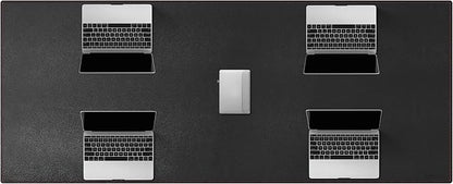 ZORESYN Conference Table Pads (66.9" x 27.6") - PU Leather Extended Large Mousepad Desk Mat - Nonslip Base and Waterproof Desktop Writing Pad Mouse Mat (Black)