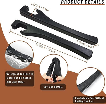 Car Seat Gap Filler Set of 2, Premium Interior Car Accessories, Multifunctional Car Storage Solution with Non-Slip Design, Fits Most Vehicles (Blacker)