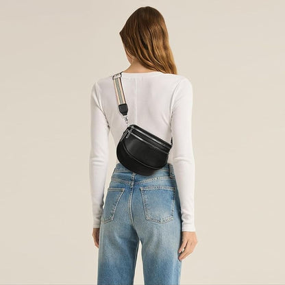 GAEKEAO Crossbody Bum Bags for Women Vegan Leather Fanny Packs Belt Bag Trendy Cross Body Purse Travel
