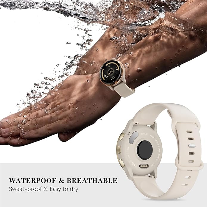 5 Pack 18mm Silicone Watch Band Compatible with Garmin Vivoactive 4S/Vivomove 3S/Venu 3S 41mm/Venu 4 41mm/Venu 2S/Forerunner 255S/265S, Quick Release Soft Sport Straps for Women Men