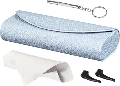 RayLove Ultimate Glasses Case Kit, Hard Shell Sunglasses and Eyeglass Case with Cleaning Cloth, Screwdriver, Ear Hooks