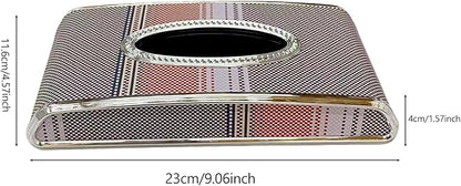 Universal Tissue Holder for Car Interior, Flat Tissue Box Holder, Kleenex & Napkin Organizer, Car Accessories for Women & Men, Center Console, Armrest & Back Seat, Travel Essentials (Flat)