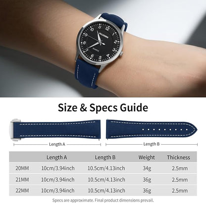ULLCHRO Watch Strap Watch Band 20mm 22mm Man Waterproof Quick Release Bands Sport Replacement Strap Soft FKM Rubber Watchband