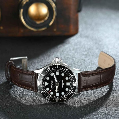 WOCCI Watch Bands, Top Grain Leather, Embossed Alligator Grain, Quick Release, Band Width 18mm 20mm 22mm