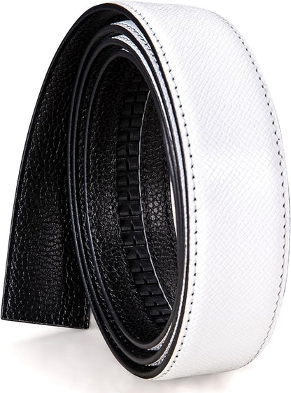 Dubulle Designer Mens Belts, Sliding Automatic Buckle Ratchet Dress Belt TOP Genuine Leather Strap Gifts
