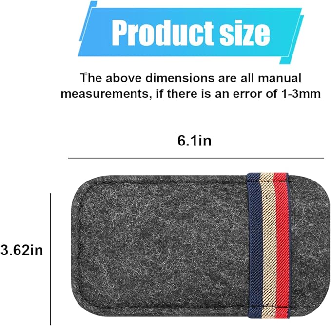 Sunglass Holder for Car Sun Visor Organizer – 6.1"×3.6" Soft Felt Eyeglasses Organizer Card Pocket for Pen Invoice, Universal Clip-on Glasses Holder Storage Pouch for Cars SUV Trucks (Grey)
