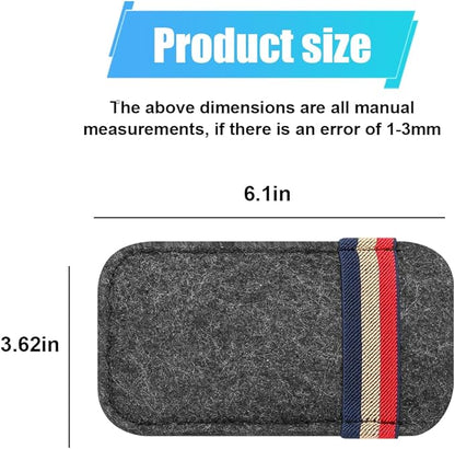 Sunglass Holder for Car Sun Visor Organizer – 6.1"×3.6" Soft Felt Eyeglasses Organizer Card Pocket for Pen Invoice, Universal Clip-on Glasses Holder Storage Pouch for Cars SUV Trucks (Grey)