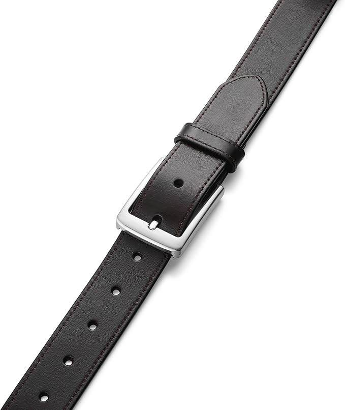 MILORDE Men's Genuine Leather Dress Belt, Handmade, 100% Cow Leather, Fashion & Classic Designs for Work Business and Casual