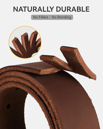 CHAOREN Full Grain Leather Belt for Men, Work Belts for Men Heavy Duty, Daily Wear for Jeans Pants