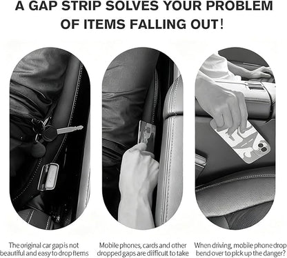 Car Seat Gap Filler Set of 2, Car Accessories Interior Organizer, Seat Gap Plug Fit Sedan SUV Truck, Beige