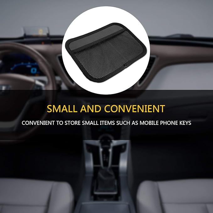 INNOLIFE Car Net Pocket Side Clutter Scattered Storage Phone Holder Strong Paste Organizer 8"x5.75"(3pcs L, 1pcs S)
