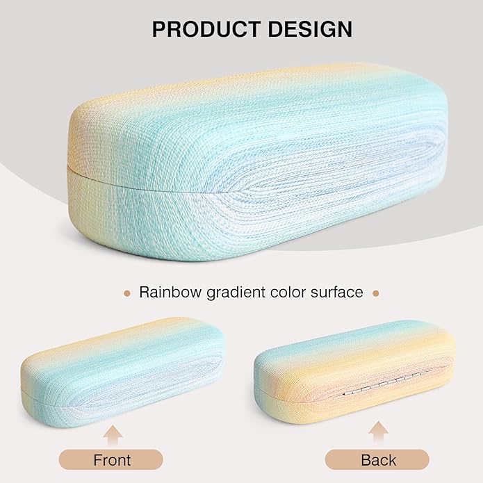 Marvolia Glasses Case Large Hard Shell Eyeglasses Case PU Leather Protective Case for Sunglasses Eyeglasses