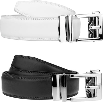 Gelante Ratchet Belt for Men, Mens Belts Leather 1.3'' Adjustable Trim to Fit Dress Belt