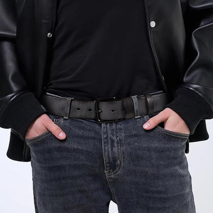 Men's Leather Belt Full Grain Leather Belts for Men Handmade Real Solid Top-Grain Leather Heavy-Duty Work Belt Gifts