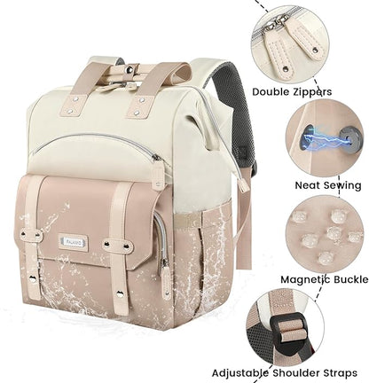 FALANKO Backpack for Women, 15.6 Inch Laptop Backpack, Water Resistant Work College Computer Teacher Nurse Doctor Backpack Bookbags Office Business Backpacks