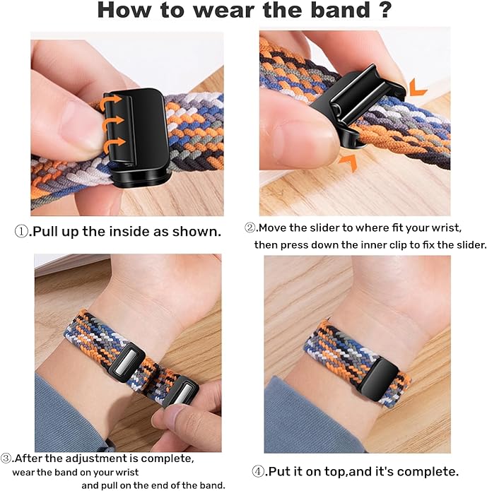Mazoft Braided Sport Band Compatible with Samsung Galaxy Watch Band 7/FE/6/5/4/3 & Watch 5 Pro & 6/4 Classic &Gear S3/S2, 20mm & 22mm watch band for Samsung Watch 47mm 46mm 45mm 44mm 40mm 43/42/41mm