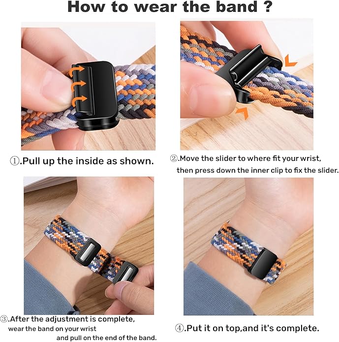 Mazoft Braided Sport Band Compatible with Samsung Galaxy Watch Band 7/FE/6/5/4/3 & Watch 5 Pro & 6/4 Classic &Gear S3/S2, 20mm & 22mm watch band for Samsung Watch 47mm 46mm 45mm 44mm 40mm 43/42/41mm