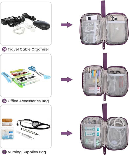 LOVEVOOK Laptop Backpack, Travel Bag with 17.3 inch Laptop Compartment, Water Resistant Teacher Nurse Doctor Work Bag, Anti-theft Daypack, Purple Blue