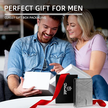 Zitahli Bifold Wallets for Men - Slim RFID Leather Credit Card Holder for 6-11 Cards, Minimalist Thin Wallet with ID Window & Cash Slot,Front Pockt Carteras Para Hombres, Birthday Gifts for Men | Slim, RFID Blocking, Premium, Front Pocket, Gift Box, Le...