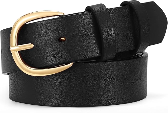 SUOSDEY Womens Casual Leather Belt for Jeans Dress Pants,Fashion Ladies Waist Belt