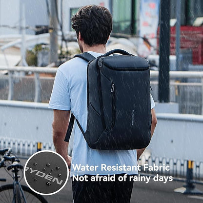 Muzee Backpack for Men Waterproof and Travel Laptop Backpack with USB Charging, Fits 17 Inch Laptop and Tech Gear