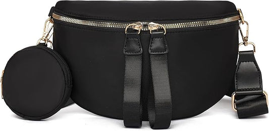 Eslcorri Small Crossbody Sling Bag for Women Trendy - Fanny Packs Leather Chest Belt Bum Bag Anti Theft Purse for Travel