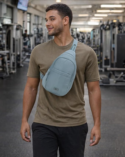 Reebok Unisex Crossbody Sling Bags – Compact Convertible Strap Cross Body Bag Travel Sling Bag - Gym & Travel Essential, Thea II Trellis