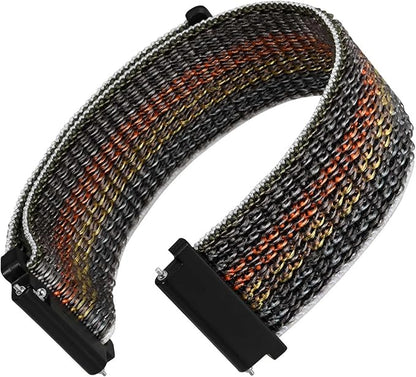 WOCCI 22mm Adjustable Nylon Watch Band, Quick Release Sport Loop Strap (Midnight)