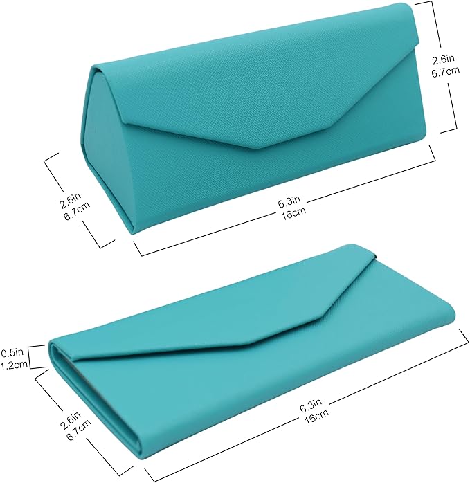 Real Sic Glasses Case for Men and Women - Magnetic Folding Hard Shell Sunglass Holder - Inspired by Solid Color