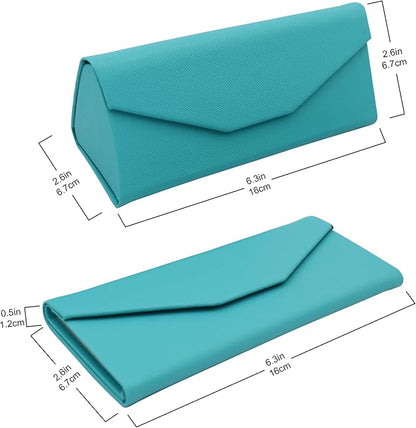 Real Sic Glasses Case for Men and Women - Magnetic Folding Hard Shell Sunglass Holder - Inspired by Solid Color