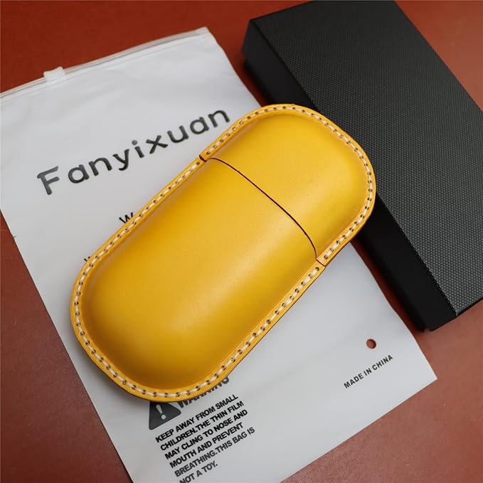 Leather Glasses Case Cowhide Vintage Men And Women Nearsighted Glasses Sunglasses Travel Anti-Crush Storage Box