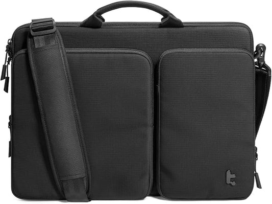 tomtoc 360° Protective Laptop Shoulder Bag compatible with The New Razer Blade Pro 17, HP Envy Laptop 17 Inch, Dell Inspiron 17 3000, ASUS ROG Zephyrus S 17.3 Inch, Notebook Bag with Accessory Pocket
