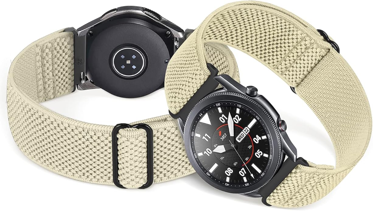 Compatible with 16mm 18mm 19mm 20mm 22mm 24mm Watch Bands Quick Release Replacement Wristband,Adjustable Stretchy Nylon Solo Loop Straps Fabric Braided Sport Elastic Bands for Men Women
