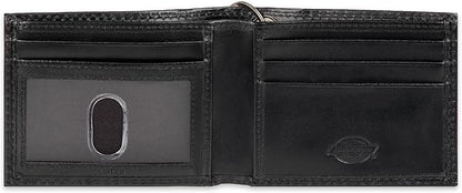 Dickies Men's RFID Everyday Leather Bifold Chain Wallet Black