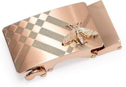 Dubulle Designer Mens Belts, Sliding Automatic Buckle Ratchet Dress Belt TOP Genuine Leather Strap Gifts