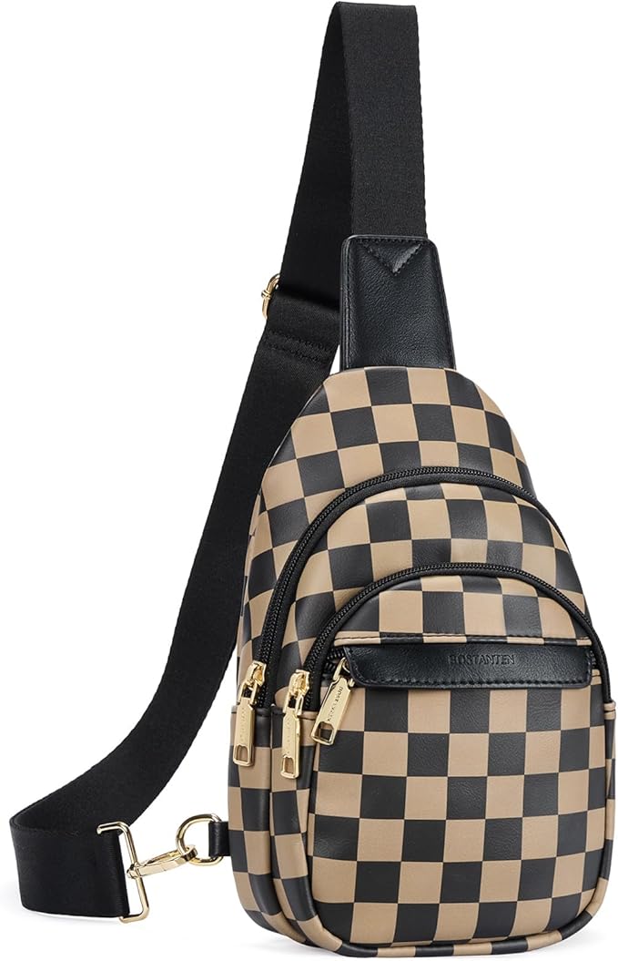 BOSTANTEN Small Sling Bag for Women Leather Crossbody Bags Fanny Pack Chest Bag for Travel