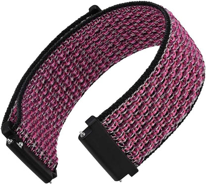 WOCCI 18mm Adjustable Nylon Watch Band, Quick Release Sport Loop Strap (Ripe Plum)