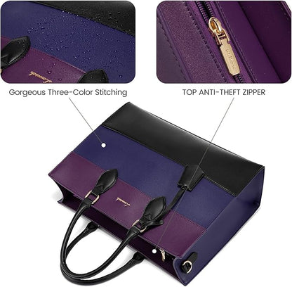 LOVEVOOK Laptop Tote Bag for Women, Work Totes Business Office Computer Briefcase with Clutch Purse