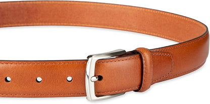 Haggar mens Leather Dress Belt for Suits and Pants - Classic, Formal, Business, Work