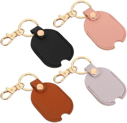 Tucnoeu 4 Pcs Leather Car Key Sleeves, Car Key Fob Cover, Replacement Leather Protector Auto House Covers for Cars Keys, Broken Keys Protector