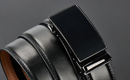 Lingli Men's Belt,Ratchet Dress Belt with Automatic Buckle Brown/Black-Trim to Fit-35mm wide