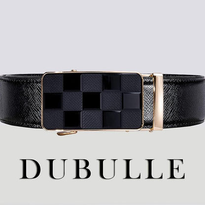 Dubulle Men's Ratchet Belt Gold/Black/Red/Green/Blue/White Automatic Buckle Business Casual Belt Gift - Adjustable Fit