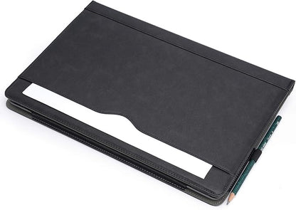 TYTX Laptop Case for MacBook Pro 16 Inch Leather Case 2021-2026 M5 A3428 A3429 M4 A3403 A3186 M3 A2991 M2 A2780 M1 A2485 Protective Folio Book Cover with Vents and Stand Function, Black