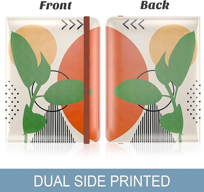 Passport Holder for Travel Essentials, Passport Wallet Cover Case for Travel Must Haves Accessories, Passport Book Holders for Women and Men, Tropical Plants