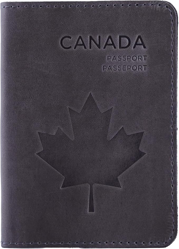 INCARNE Leather Passport Holder for Travel - Passport Case - Passport Wallet for Men - Passport Cover for Women Sleeve Protector - Travel Essentials Vacation Luggage Travel Gifts - Vintage Gray
